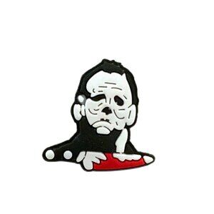 Michael Myers Halloween Horror Croc Charm Jibbitz Black White Red Knife Movie